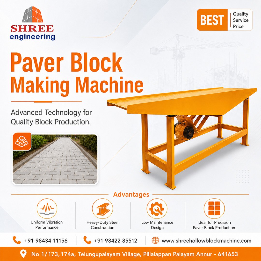 Paver Block Making Machine Manufacturers in Tamil Nadu